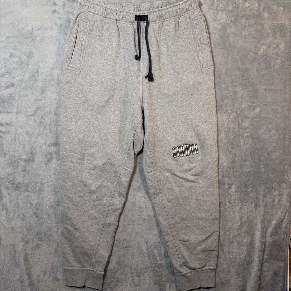 Jordan Sweatpants Size XL Gray Fleece Joggers